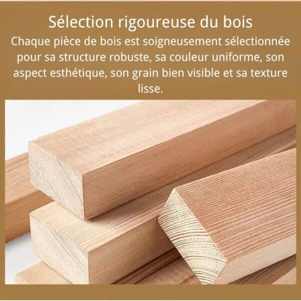Gros plan de planches de bois lisses et empilées, idéales pour fabriquer des boules de glace robustes.