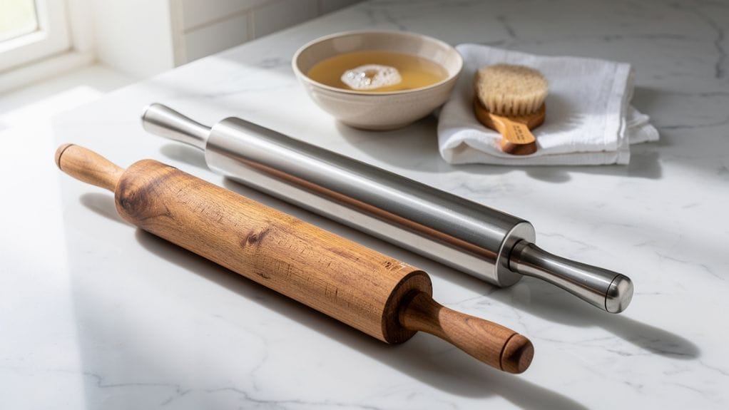 Rouleau à pâtisserie bois ou inox