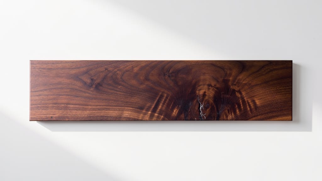 Bois de noyer en artisanat : planche de bois de noyer massif avec des motifs de grain distinctifs, idéale pour l'artisanat.